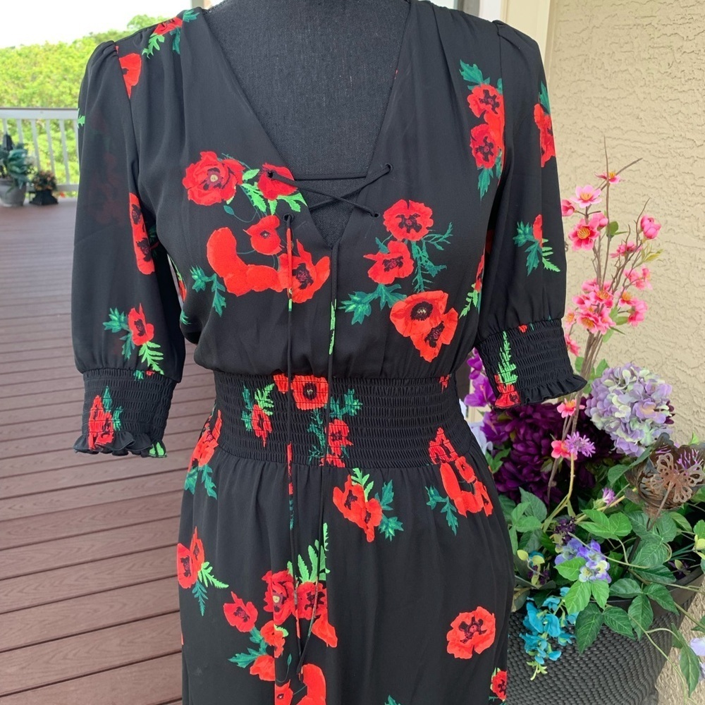 Express Black‎ Floral Maxi Dress